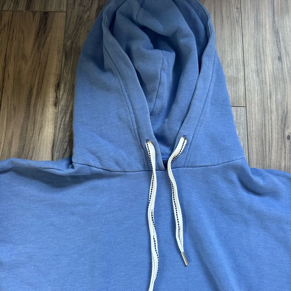 Aerie Oversized Hooded Sweatshirt Relaxed Comfy Classic Blue Size Medium - Picture 4 of 7